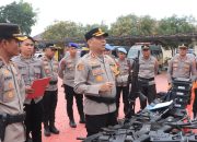‎Polres Kutai Timur Lakukan Pemeriksaan Rutin Senpi Personel
